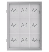 Schaukasten EXCITE 6653908, 9xA4, alu, magnetisch