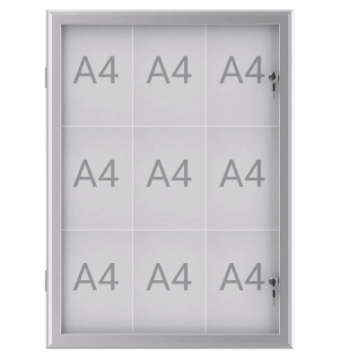 Schaukasten EXCITE 6653908, 9xA4, alu, magnetisch
