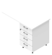 Standcontainer weiß 4 Auszüge