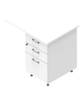 Standcontainer weiß 3 Auszüge