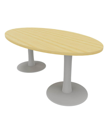 Konferenztisch Idea+ IDTR200FA A, 74cm (H), 200x110cm (BxT), oval, buche / silber