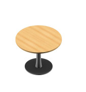 Konferenztisch ohne COTC10C/FAA, 74cm (H), 100x100cm (BxT), rund, buche / silber