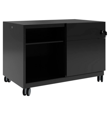 Rollcontainer CADM08RH-633 Note Caddy, schwarz, 2 Schubladen, Stahl, abschlie&szlig;bar