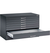 7100 Planschrank schwarz/schwarz 8 Schubladen