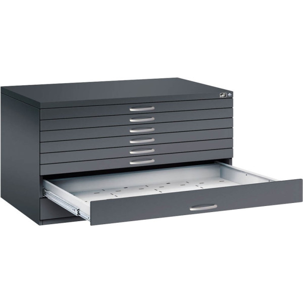 4068192050551 - CP 7200 Planschrank schwarzgrau weißaluminium 8 Schubladen 1350 x 960 x 760 cm 4068192050551 - CP 7200 Planschrank schwarzgrau weißaluminium 8 Schubladen 1350 x 960 x 760 cm