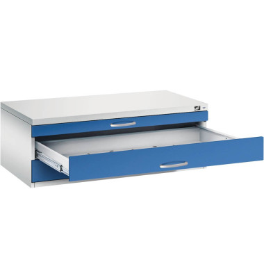 7100 Planschrank blau/grau 3 Schubladen