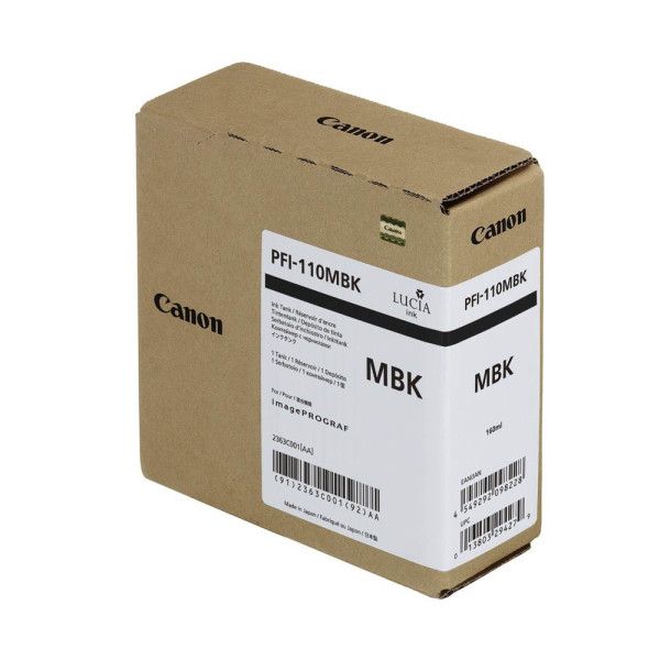 Canon Druckerpatrone PFI-110 MBK 2363C001 (kompatibel zu Canon PFI-110), schwarz matt 4549292098228 Canon