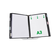 Sichttafelsystem DIN A3 schwarz mit 10 St. Sichttafeln
