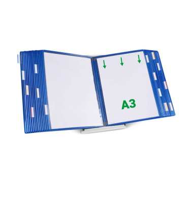 Sichttafelsystem DIN A3 blau mit 30 St. Sichttafeln