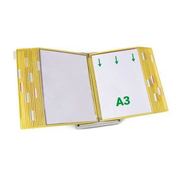 Sichttafelsystem DIN A3 gelb mit 30 St. Sichttafeln
