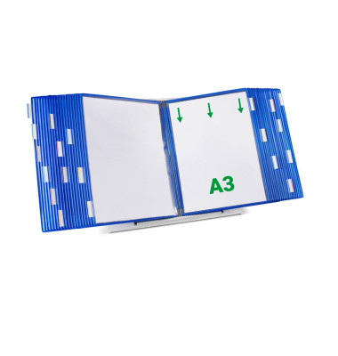 Sichttafelsystem DIN A3 blau mit 40 St. Sichttafeln
