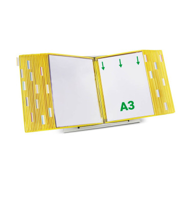 Sichttafelsystem DIN A3 gelb mit 40 St. Sichttafeln