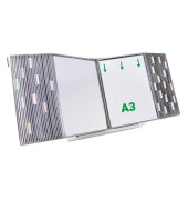 Sichttafelsystem DIN A3 grau mit 50 St. Sichttafeln