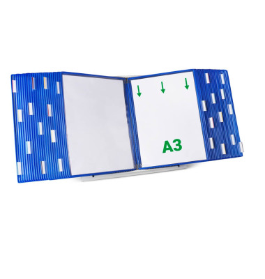 Sichttafelsystem DIN A3 blau mit 50 St. Sichttafeln