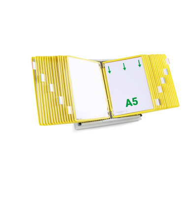 Sichttafelsystem DIN A5 gelb mit 30 St. Sichttafeln