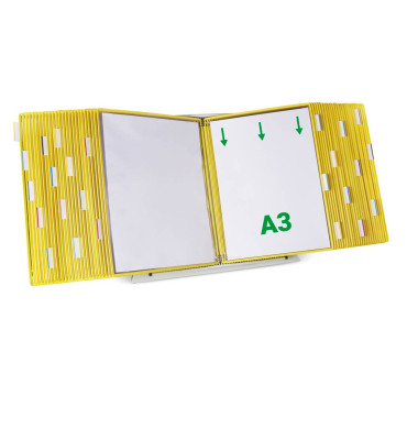 Sichttafelsystem DIN A3 gelb mit 50 St. Sichttafeln