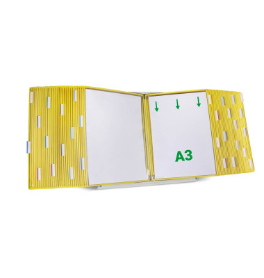 Sichttafelsystem DIN A3 gelb mit 60 St. Sichttafeln