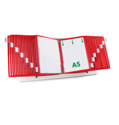 Sichttafelsystem DIN A5 rot mit 40 St. Sichttafeln