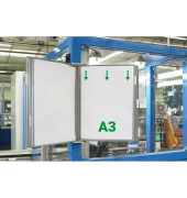 Wand-Sichttafelsystem DIN A3 grau mit 10 St. Sichttafeln