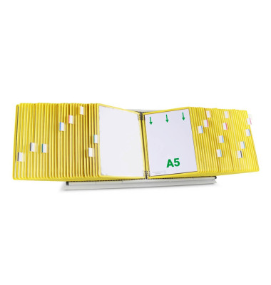 Sichttafelsystem DIN A5 gelb mit 60 St. Sichttafeln