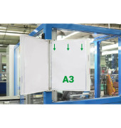 Wand-Sichttafelsystem DIN A3 weiß mit 10 St. Sichttafeln
