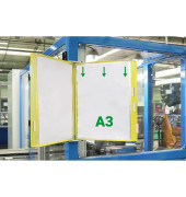 Wand-Sichttafelsystem DIN A3 gelb mit 10 St. Sichttafeln