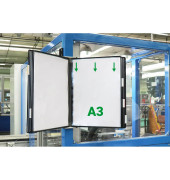 Wand-Sichttafelsystem DIN A3 schwarz mit 10 St. Sichttafeln