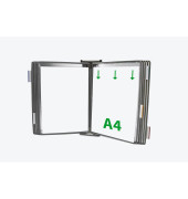 Wand-Sichttafelsystem DIN A4 grau mit 10 St. Sichttafeln