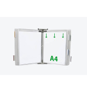 Wand-Sichttafelsystem DIN A4 weiß mit 10 St. Sichttafeln