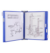 Wand-Sichttafelsystem DIN A3 blau mit 10 St. Sichttafeln