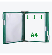 Wand-Sichttafelsystem DIN A4 grün mit 10 St. Sichttafeln