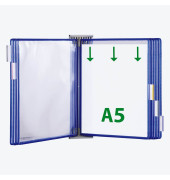 Wand-Sichttafelsystem DIN A5 blau mit 10 St. Sichttafeln