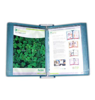 Wand-Sichttafelsystem Candy Line DIN A4 blau mit 10 St. Sichttafeln