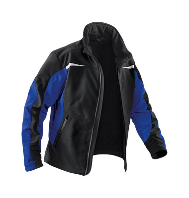 Arbeitsjacke 1241, Softshell, schwarz/blau, Gr&ouml;&szlig;e M