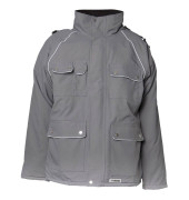 Jacke CANVAS 320, grau/schwarz, Größe L