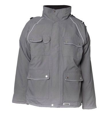 Jacke CANVAS 320, grau/schwarz, Größe L Jacke CANVAS 320, grau/schwarz, Größe L