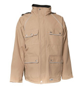 Jacke CANVAS 320, khaki/schwarz, Größe 4XL