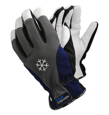 Arbeitshandschuhe 295, Leder, grau/schwarz/blau/weiß, Größe 10 / XL Arbeitshandschuhe 295, Leder, grau/schwarz/blau/weiß, Größe 10 / XL