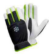 Arbeitshandschuhe 235, Leder, schwarz/grün/weiß, Größe 11 / XXL