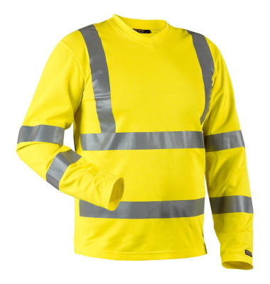 Herren Warnschutz-Langarmshirt 3381 gelb Große S