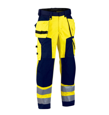 Arbeitshose 1568, Warnschutz, Unisex, high vis gelb/marineblau, Größe 44 Arbeitshose 1568, Warnschutz, Unisex, high vis gelb/marineblau, Größe 44