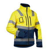Jacke 4900, Softshell, gelb/marineblau, Größe 4XL