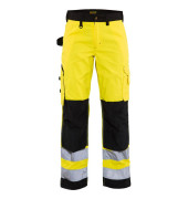 Arbeitshose 7155, Warnschutz, Damen, high vis gelb/schwarz, Größe 21