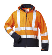Jacke BILL, Softshell, orange/schwarz, Größe M