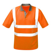 unisex Warnschutz Shirt CARLOS orange Große L