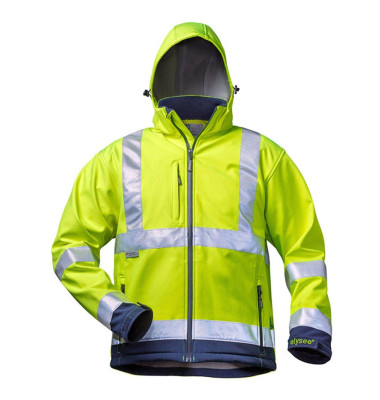 Jacke LIAM, Softshell, gelb/blau, Größe L Jacke LIAM, Softshell, gelb/blau, Größe L