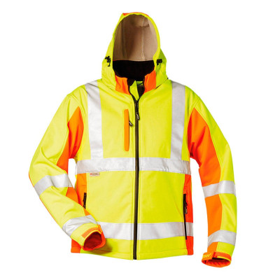 Jacke JIM, Softshell, gelb/orange, Größe S Jacke JIM, Softshell, gelb/orange, Größe S