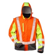 Jacke ATANAS, Softshell, orange/gelb/schwarz, Größe S