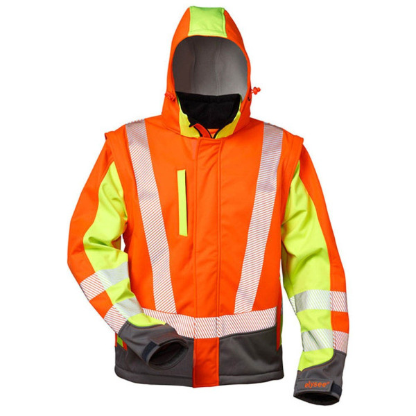 4025888259278 - Jacke ATANAS Softshell orange gelb schwarz Größe L 4025888259278 Elysee