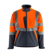 Jacke Kiama, Softshell, orange/schwarzblau, Größe 4XL